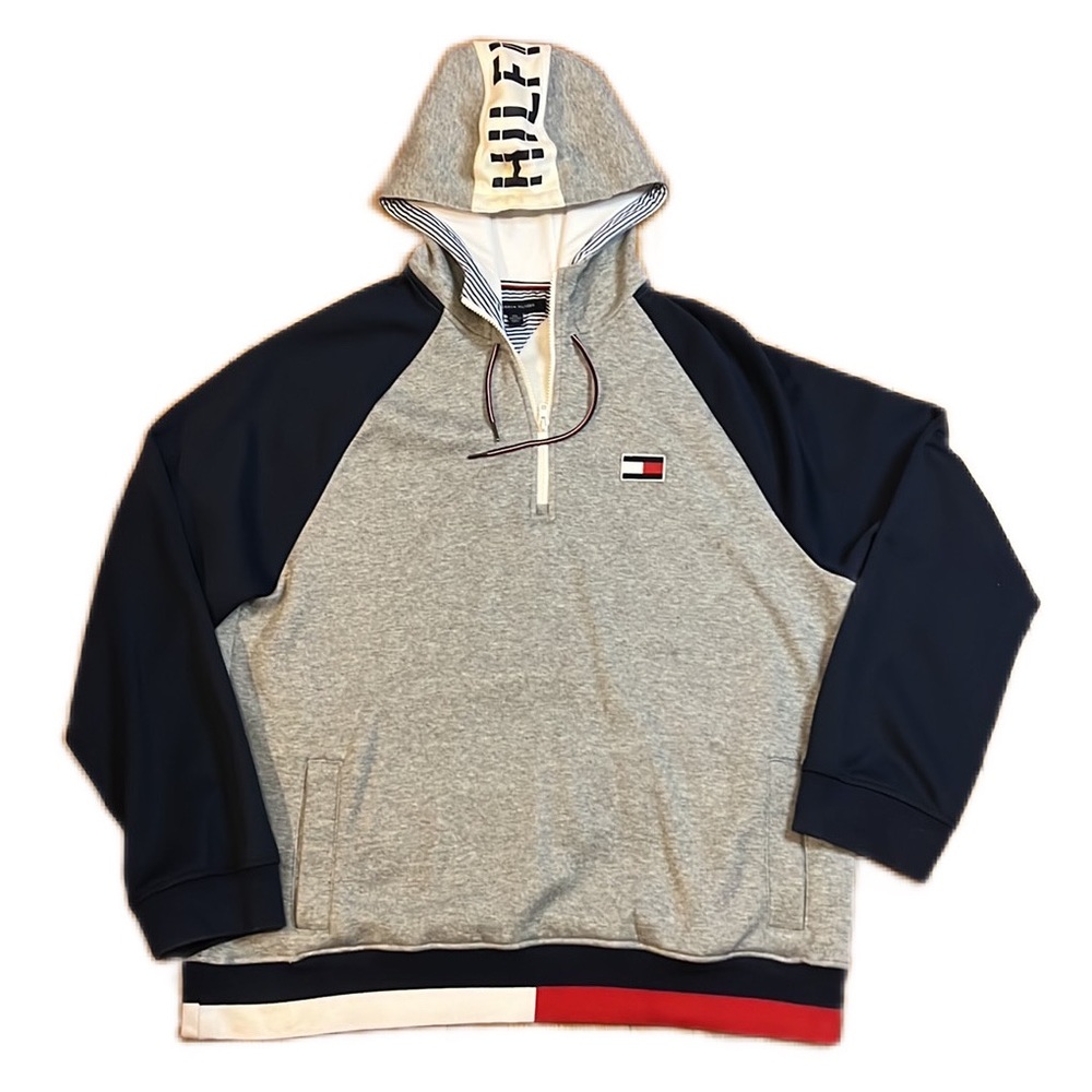 Tommy Hilfiger Half Zip Pullover Hoodie, size XXL